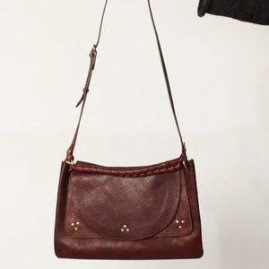 Jerome Dreyfuss Oscar Medium Burgundy Crossbody Bag $1000